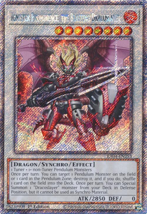 Ignister Prominence, the Blasting Dracoslayer [RA04-EN253] Platinum Secret Rare | Mega City Incorporated