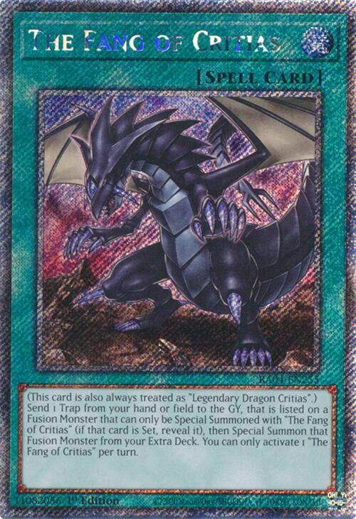 The Fang of Critias [RA04-EN255] Platinum Secret Rare | Mega City Incorporated