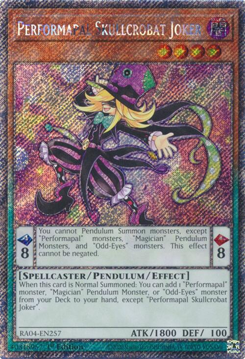 Performapal Skullcrobat Joker [RA04-EN257] Platinum Secret Rare | Mega City Incorporated