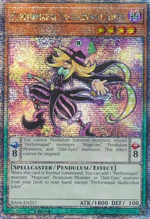 Performapal Skullcrobat Joker [RA04-EN257] Quarter Century Secret Rare | Mega City Incorporated