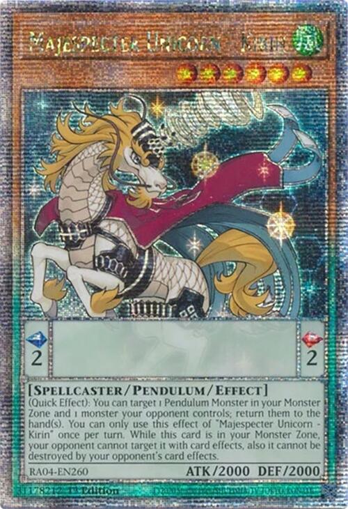 Majespecter Unicorn - Kirin [RA04-EN260] Quarter Century Secret Rare | Mega City Incorporated