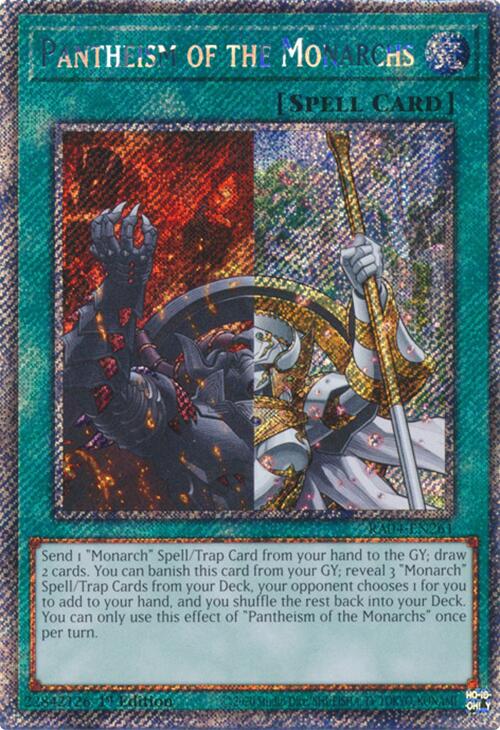 Pantheism of the Monarchs [RA04-EN261] Platinum Secret Rare | Mega City Incorporated