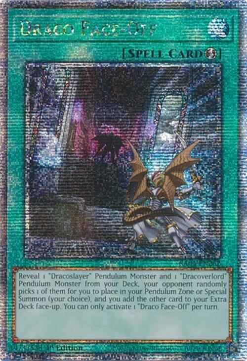 Draco Face-Off [RA04-EN262] Quarter Century Secret Rare | Mega City Incorporated