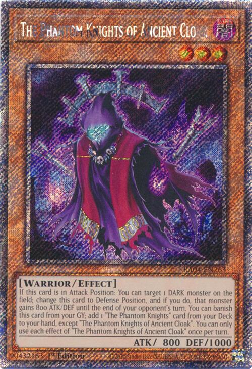 The Phantom Knights of Ancient Cloak [RA04-EN263] Platinum Secret Rare | Mega City Incorporated