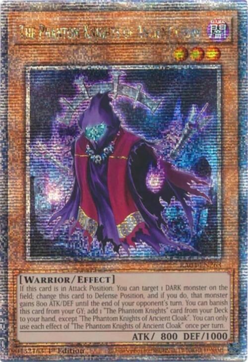 The Phantom Knights of Ancient Cloak [RA04-EN263] Quarter Century Secret Rare | Mega City Incorporated