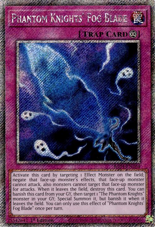 Phantom Knights' Fog Blade [RA04-EN264] Platinum Secret Rare | Mega City Incorporated
