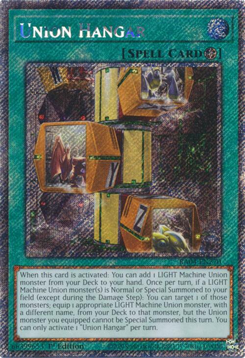 Union Hangar [RA04-EN270] Platinum Secret Rare | Mega City Incorporated