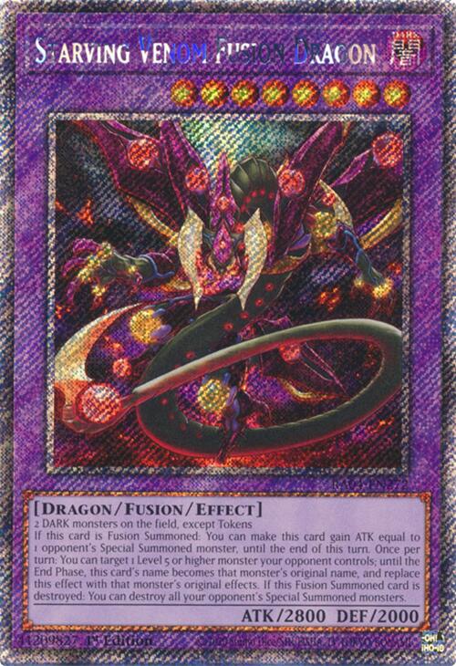 Starving Venom Fusion Dragon [RA04-EN272] Platinum Secret Rare | Mega City Incorporated