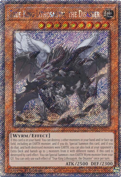 True King Lithosagym, the Disaster [RA04-EN275] Platinum Secret Rare | Mega City Incorporated