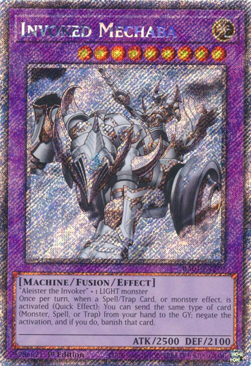 Invoked Mechaba [RA04-EN279] Platinum Secret Rare | Mega City Incorporated