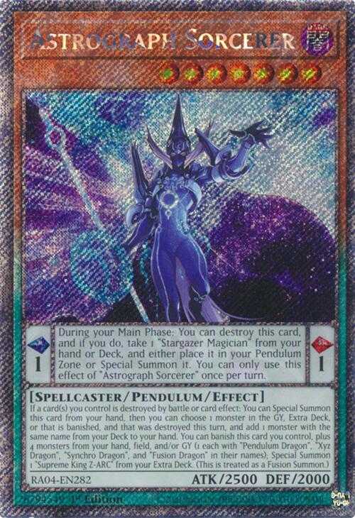 Astrograph Sorcerer [RA04-EN282] Platinum Secret Rare | Mega City Incorporated