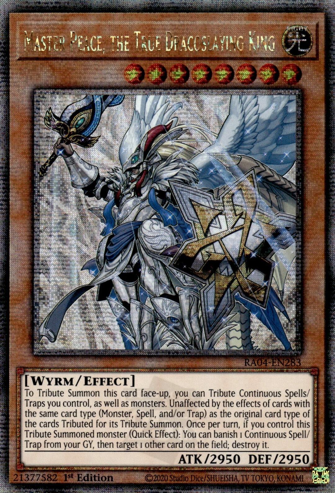 Master Peace, the True Dracoslaying King [RA04-EN283] Quarter Century Secret Rare | Mega City Incorporated
