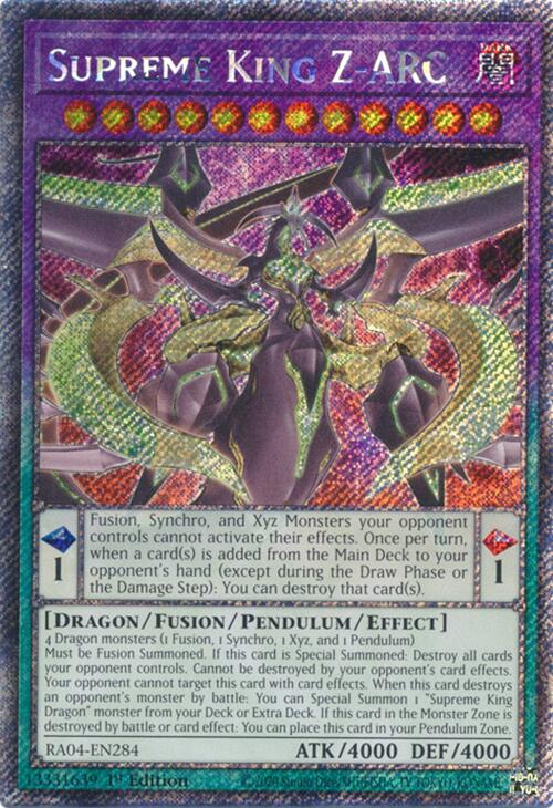 Supreme King Z-ARC [RA04-EN284] Platinum Secret Rare | Mega City Incorporated