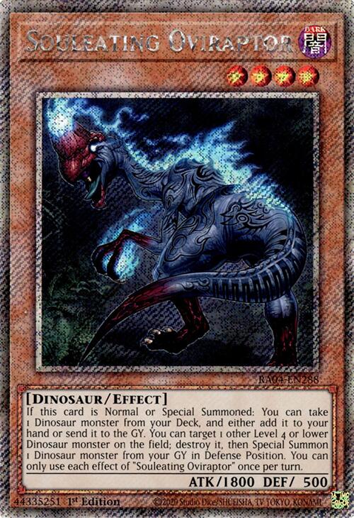 Souleating Oviraptor [RA04-EN288] Platinum Secret Rare | Mega City Incorporated