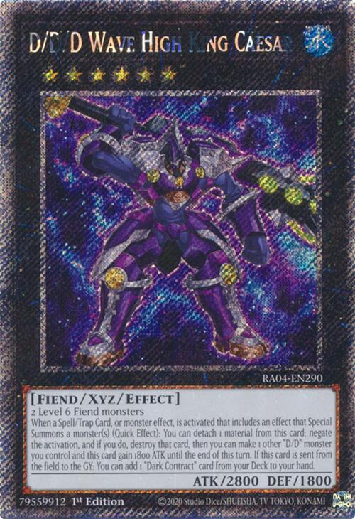 D/D/D Wave High King Caesar [RA04-EN290] Platinum Secret Rare | Mega City Incorporated