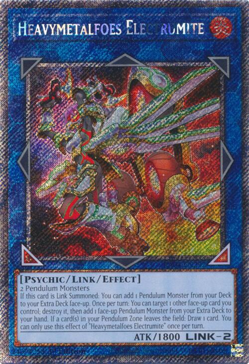 Heavymetalfoes Electrumite [RA04-EN292] Platinum Secret Rare | Mega City Incorporated