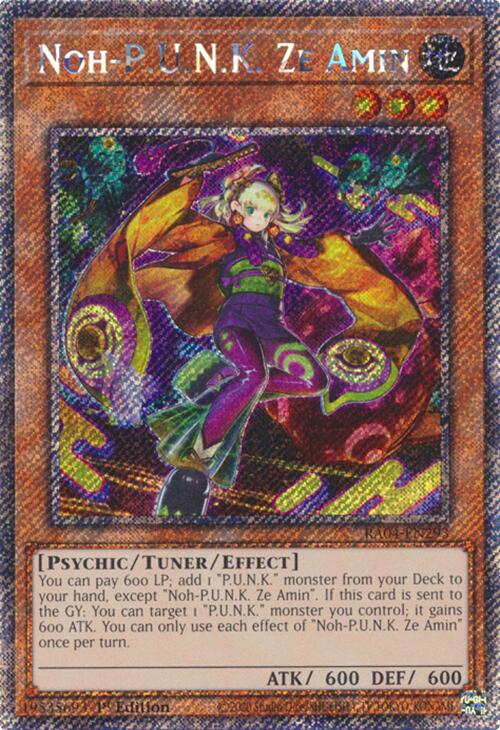 Noh-P.U.N.K. Ze Amin [RA04-EN293] Platinum Secret Rare | Mega City Incorporated