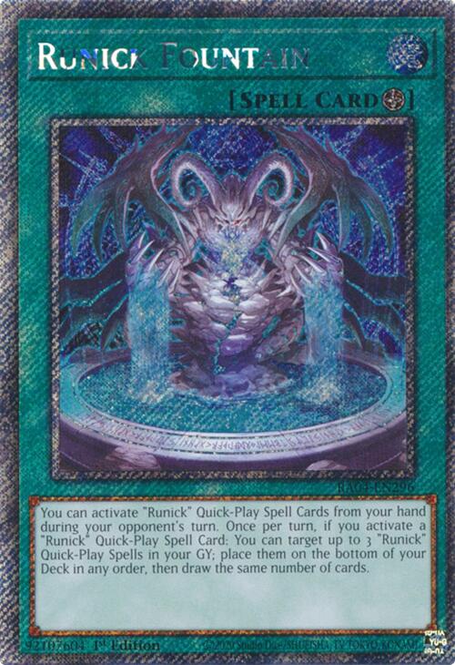 Runick Fountain [RA04-EN296] Platinum Secret Rare | Mega City Incorporated