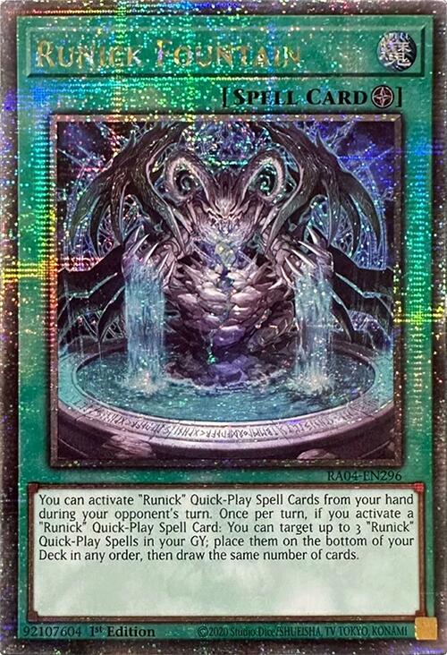 Runick Fountain [RA04-EN296] Quarter Century Secret Rare | Mega City Incorporated