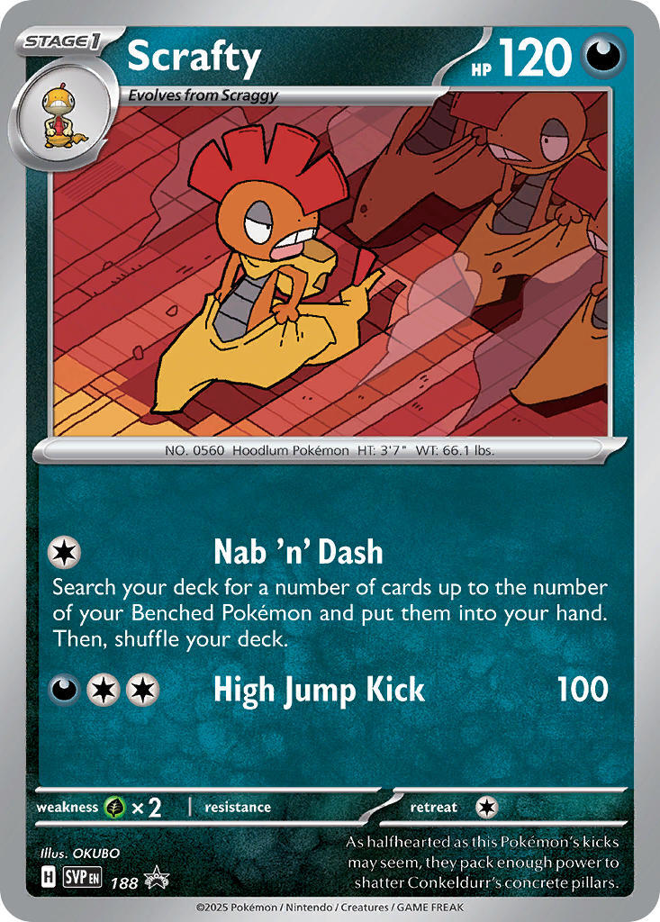 Scrafty (188) [Scarlet & Violet: Black Star Promos] | Mega City Incorporated
