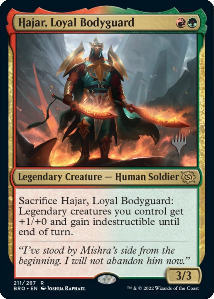 Hajar, Loyal Bodyguard (Promo Pack) [The Brothers' War Promos] | Mega City Incorporated