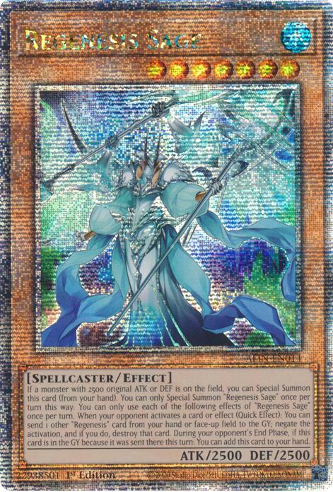 Regenesis Sage [ALIN-EN014] Quarter Century Secret Rare | Mega City Incorporated