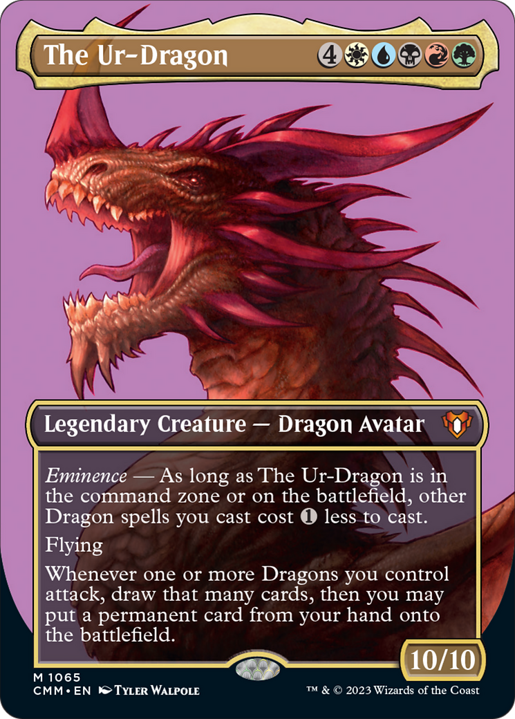 The Ur-Dragon (Borderless Textured Foil Frame Break) [Commander Masters] | Mega City Incorporated