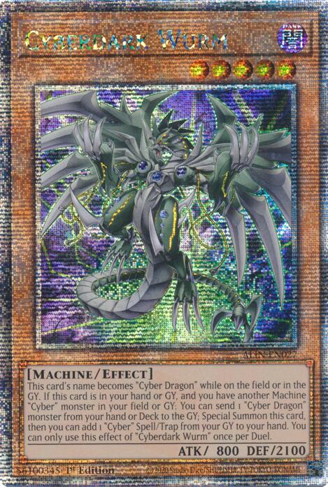 Cyberdark Wurm [ALIN-EN027] Quarter Century Secret Rare | Mega City Incorporated