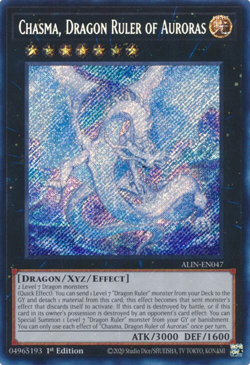 Chasma, Dragon Ruler of Auroras [ALIN-EN047] Secret Rare | Mega City Incorporated