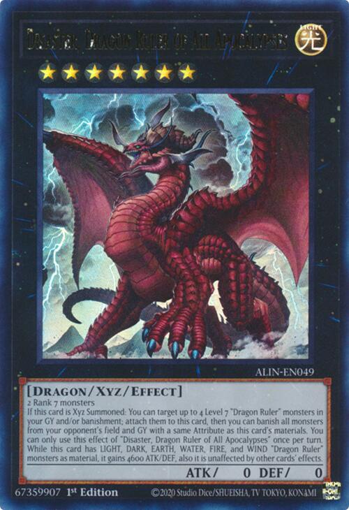 Disaster, Dragon Ruler of All Apocalypses [ALIN-EN049] Ultra Rare | Mega City Incorporated