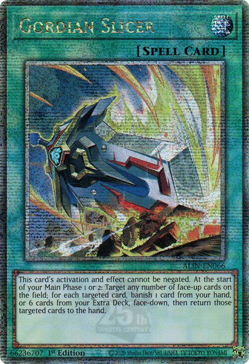 Gordian Slicer [ALIN-EN066] Quarter Century Secret Rare | Mega City Incorporated