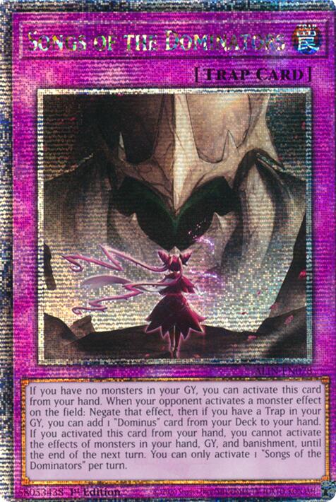 Songs of the Dominators [ALIN-EN078] Quarter Century Secret Rare | Mega City Incorporated