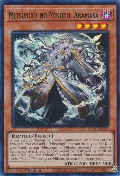 Mitsurugi no Mikoto, Aramasa [ALIN-EN090] Super Rare | Mega City Incorporated