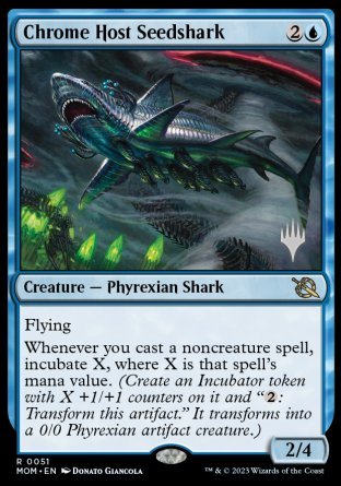 Chrome Host Seedshark (Promo Pack) [March of the Machine Promos] | Mega City Incorporated