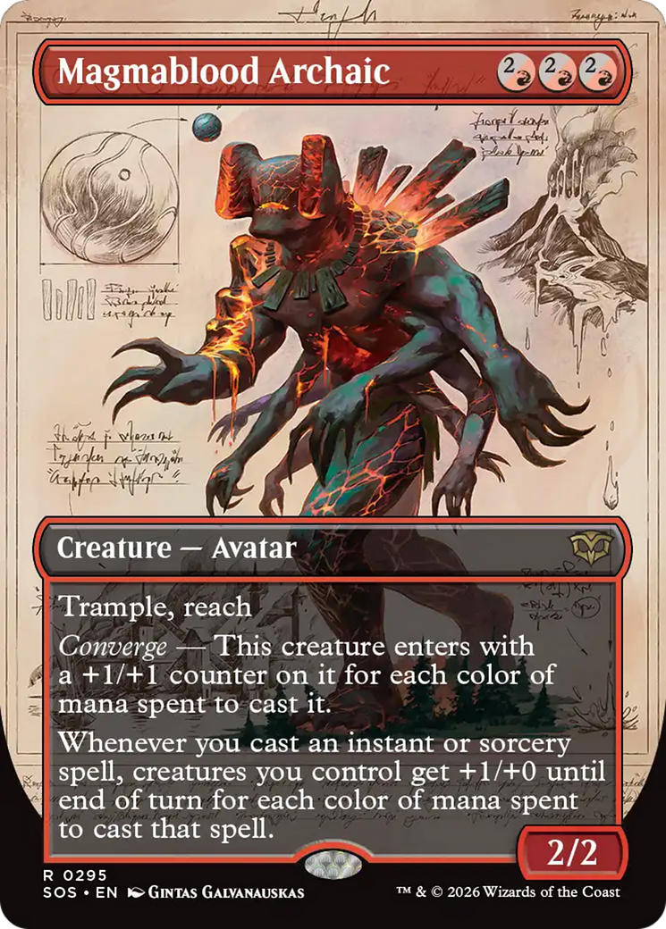 Magmablood Archaic (Borderless) [Secrets of Strixhaven] | Mega City Incorporated