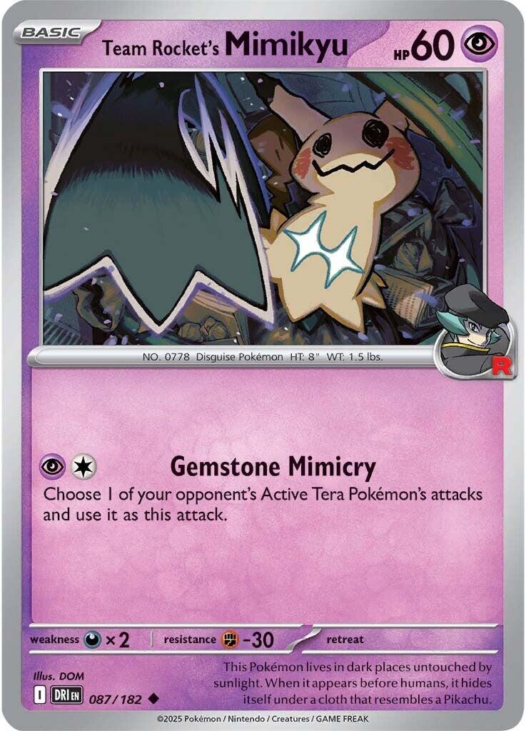 Team Rocket's Mimikyu (087/182) [Scarlet & Violet: Destined Rivals] | Mega City Incorporated