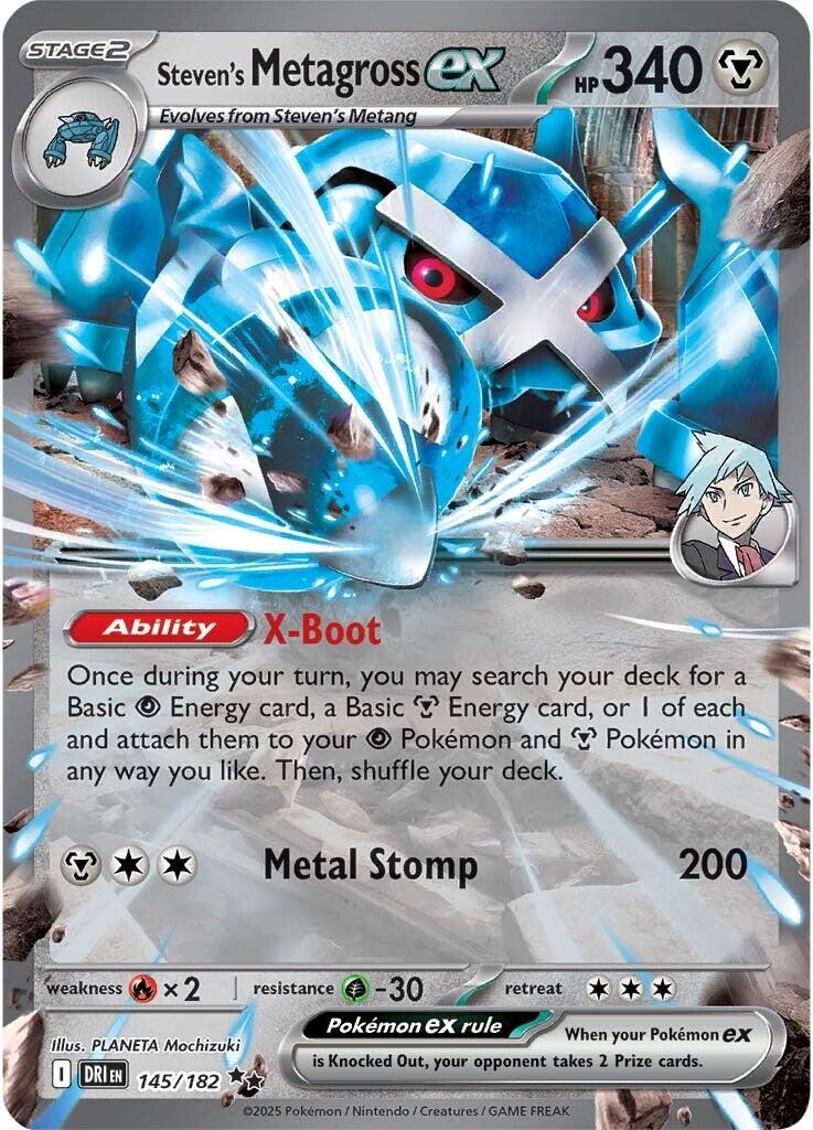 Steven's Metagross ex (145/182) [Scarlet & Violet: Destined Rivals] | Mega City Incorporated