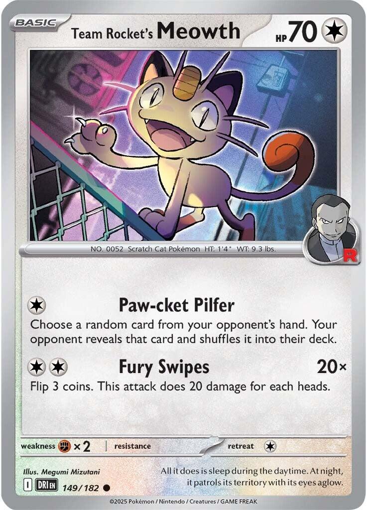 Team Rocket's Meowth (149/182) [Scarlet & Violet: Destined Rivals] | Mega City Incorporated