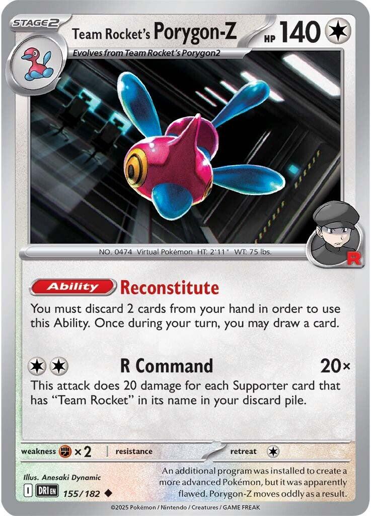 Team Rocket's Porygon-Z (155/182) [Scarlet & Violet: Destined Rivals] | Mega City Incorporated