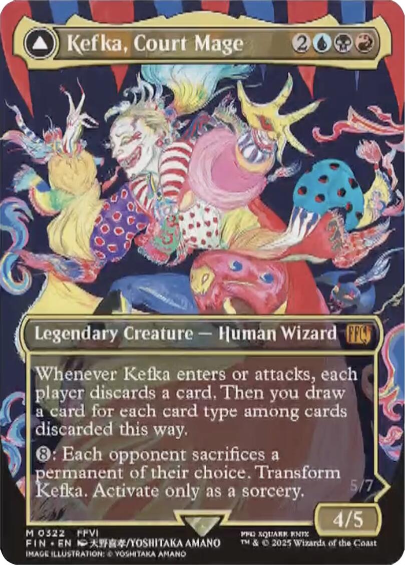 Kefka, Court Mage // Kefka, Ruler of Ruin (Borderless) (0322) [FINAL FANTASY] | Mega City Incorporated