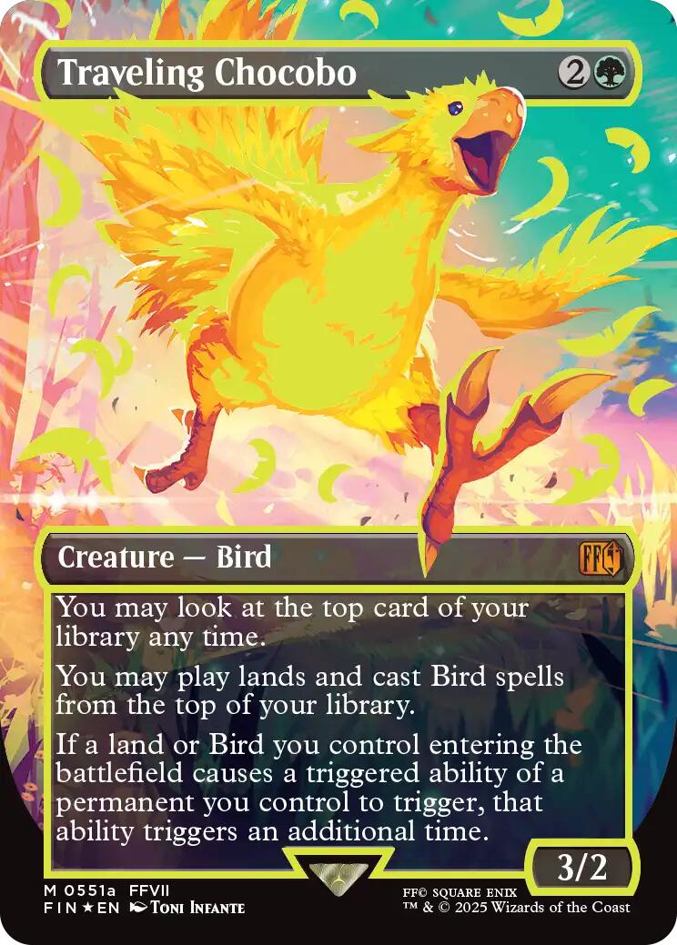 Traveling Chocobo (Borderless) (Neon Ink Yellow) [FINAL FANTASY] | Mega City Incorporated