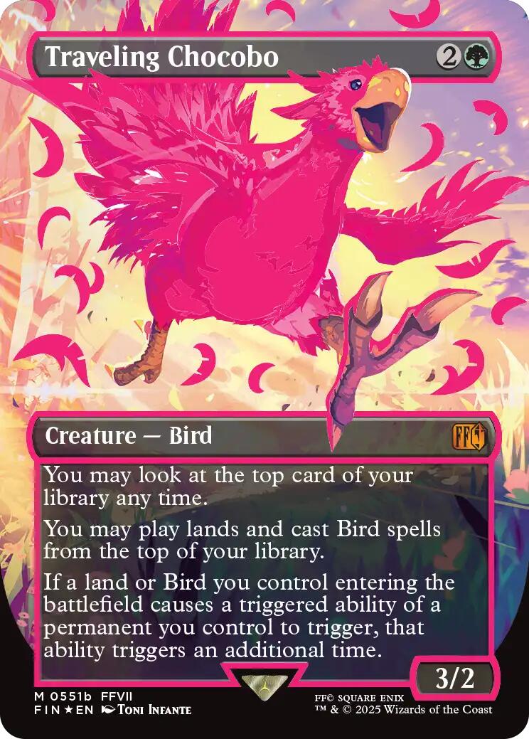 Traveling Chocobo (Borderless) (Neon Ink Pink) [FINAL FANTASY] | Mega City Incorporated