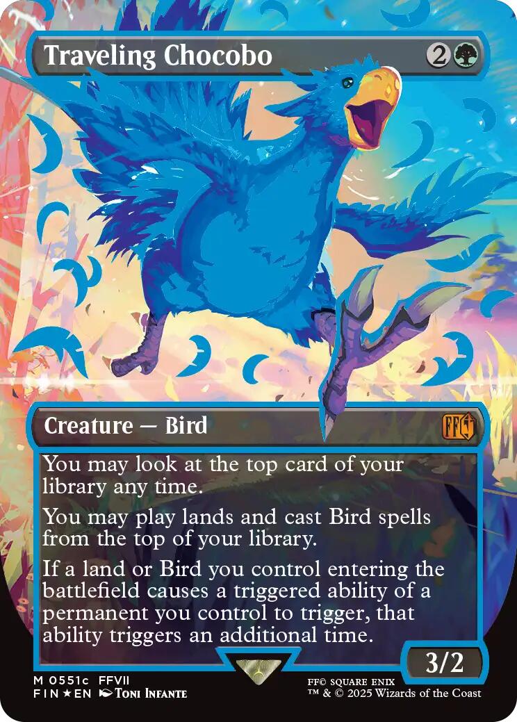 Traveling Chocobo (Borderless) (Neon Ink Blue) [FINAL FANTASY] | Mega City Incorporated