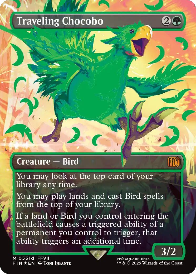 Traveling Chocobo (Borderless) (Neon Ink Green) [FINAL FANTASY] | Mega City Incorporated