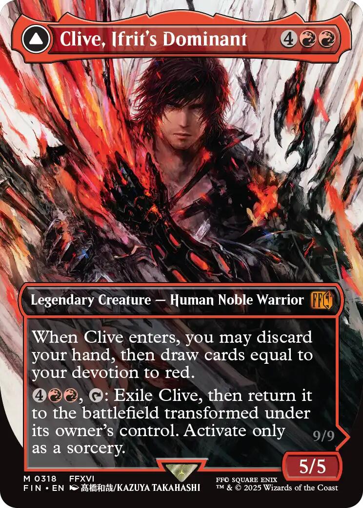 Clive, Ifrit's Dominant // Ifrit, Warden of Inferno (Borderless) (0318) [FINAL FANTASY] | Mega City Incorporated