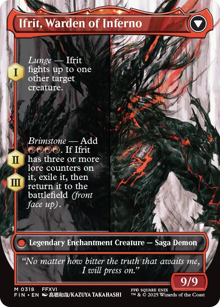 Clive, Ifrit's Dominant // Ifrit, Warden of Inferno (Borderless) (0318) [FINAL FANTASY] | Mega City Incorporated