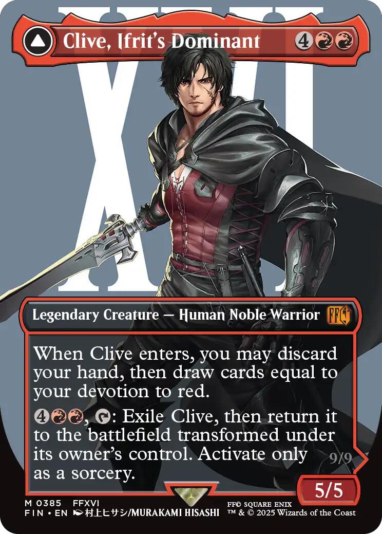 Clive, Ifrit's Dominant // Ifrit, Warden of Inferno (Borderless) (0385) [FINAL FANTASY] | Mega City Incorporated