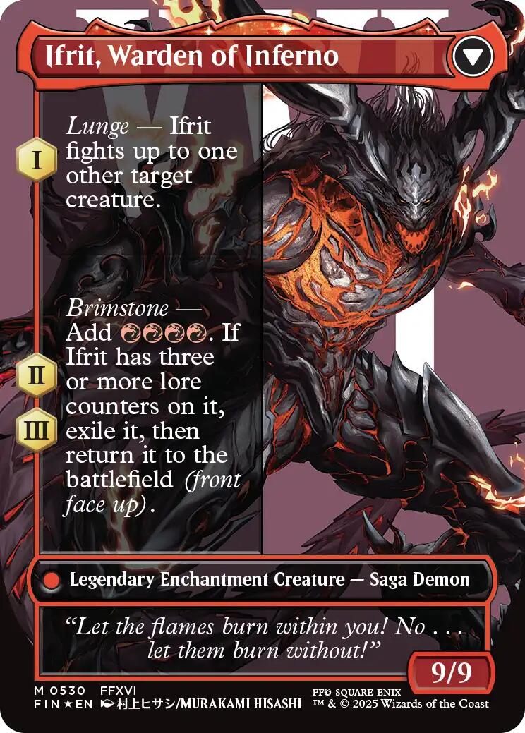 Clive, Ifrit's Dominant // Ifrit, Warden of Inferno (Borderless) (Surge Foil) [FINAL FANTASY] | Mega City Incorporated