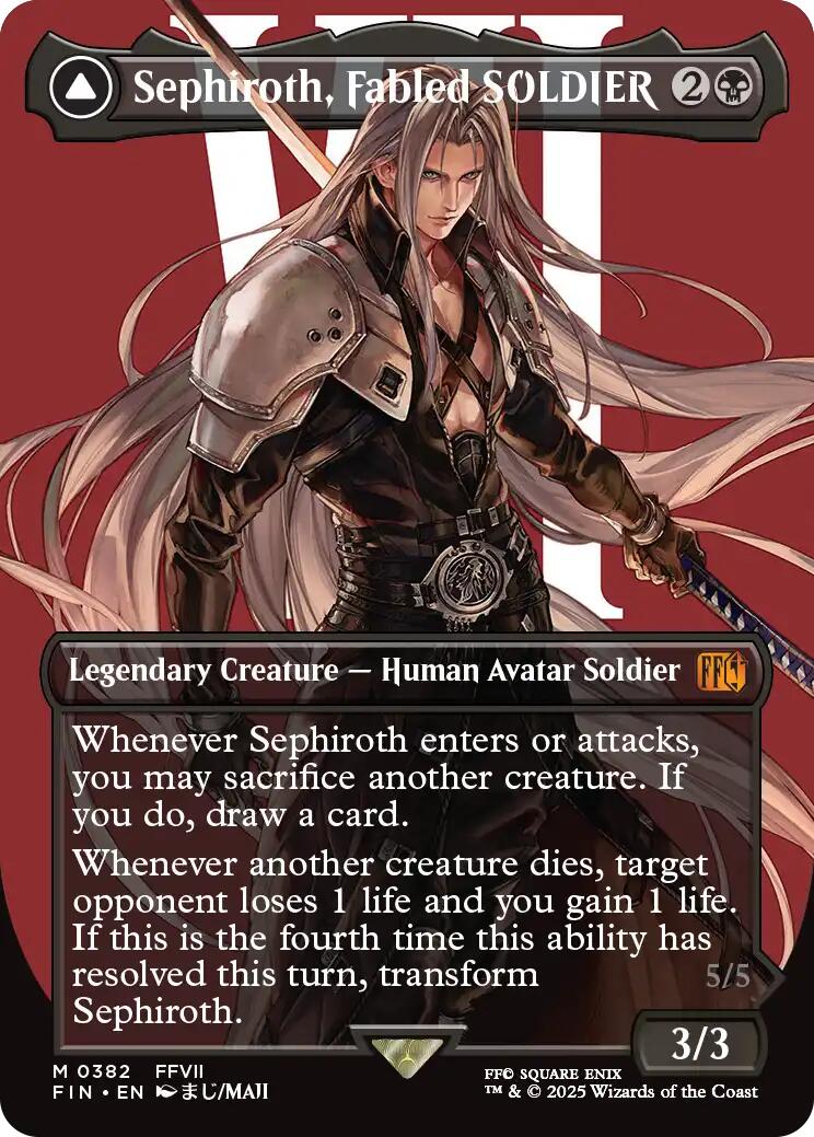Sephiroth, Fabled SOLDIER // Sephiroth, One-Winged Angel (Borderless) (0382) [FINAL FANTASY] | Mega City Incorporated