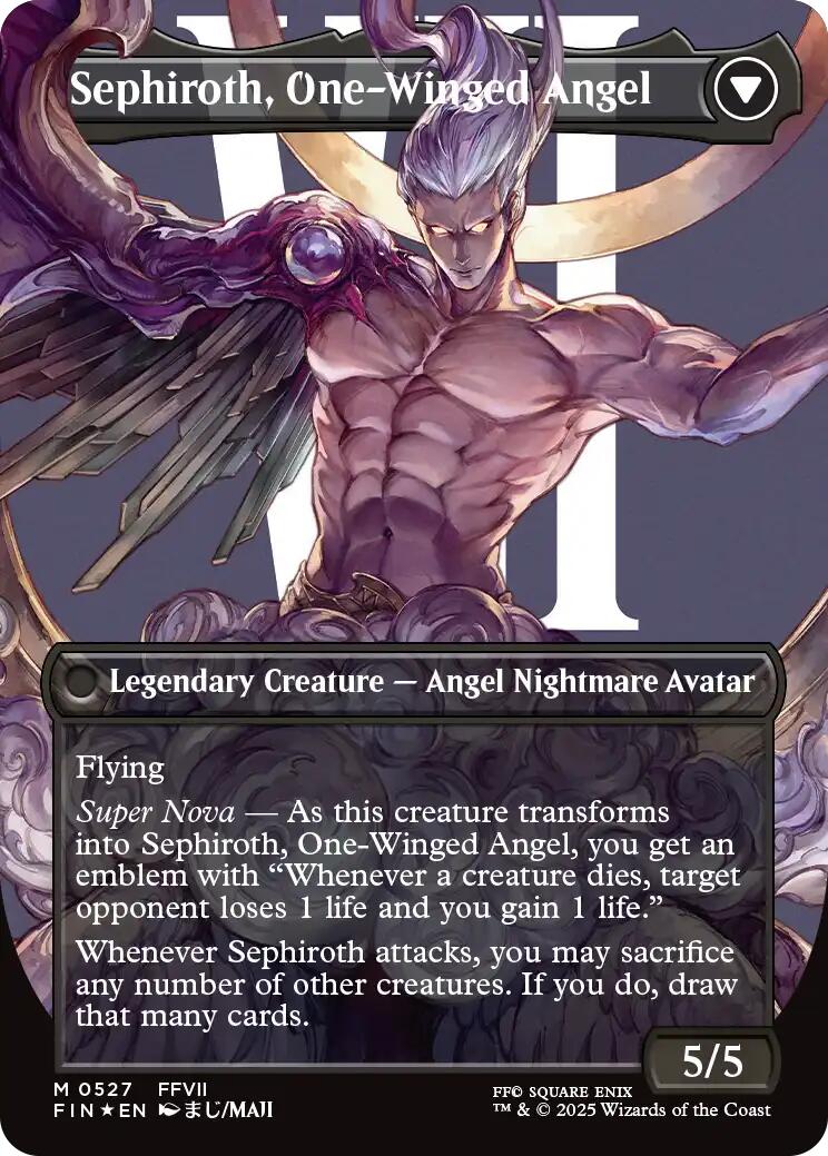 Sephiroth, Fabled SOLDIER // Sephiroth, One-Winged Angel (Borderless) (Surge Foil) [FINAL FANTASY] | Mega City Incorporated
